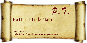 Peltz Timótea névjegykártya